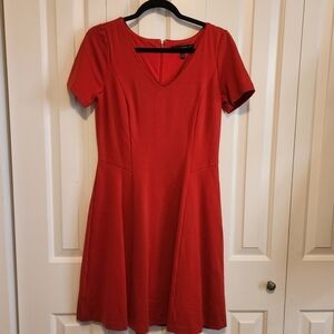 WHBM - M - Red ALine Lined Dress